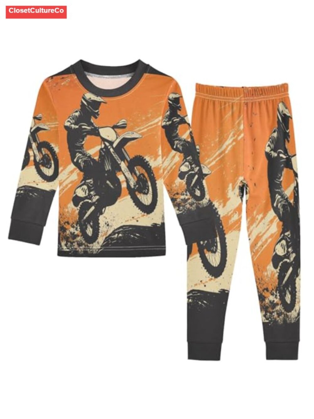 Kids Boys 2 Piece Cotton Pajama Set Long Sleeve Top & Pants Sleepwear